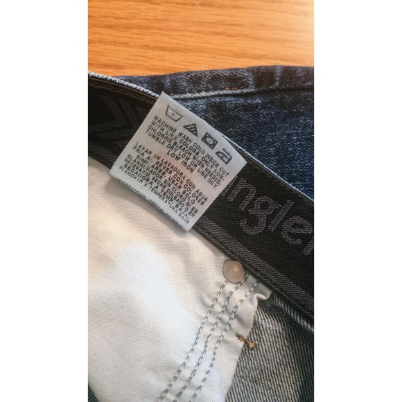 Wrangler Mens Elastic waist band Regular Fit Dark Wash Denim Jeans 38 x 30 - Picture 6 of 8